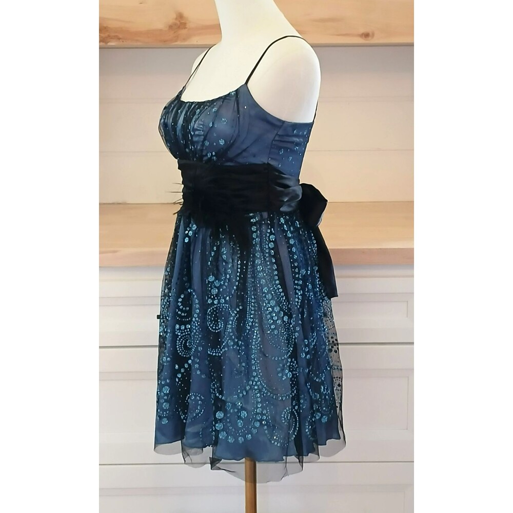 B. Darlin Cocktail Party Dress Prom Wedding Sequin Tool Overlay Size 3/4 Zipper - Picture 6 of 16